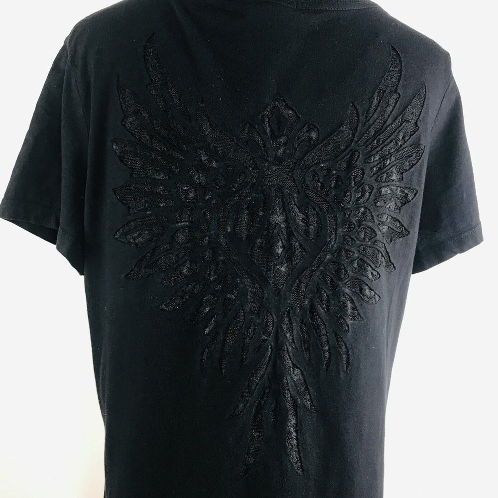 Harley Davidson Womens Black Lace Back Shirt Las Vegas Nevada Wings Size‎ XL